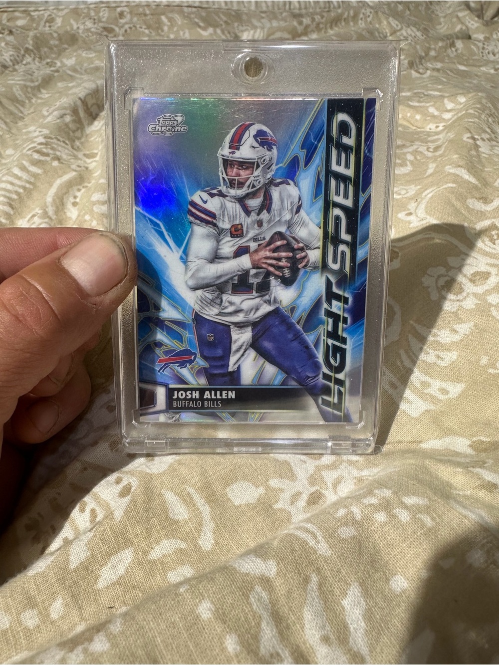 Topps Josh Allen Light Speed Card - Blue/White Holographic